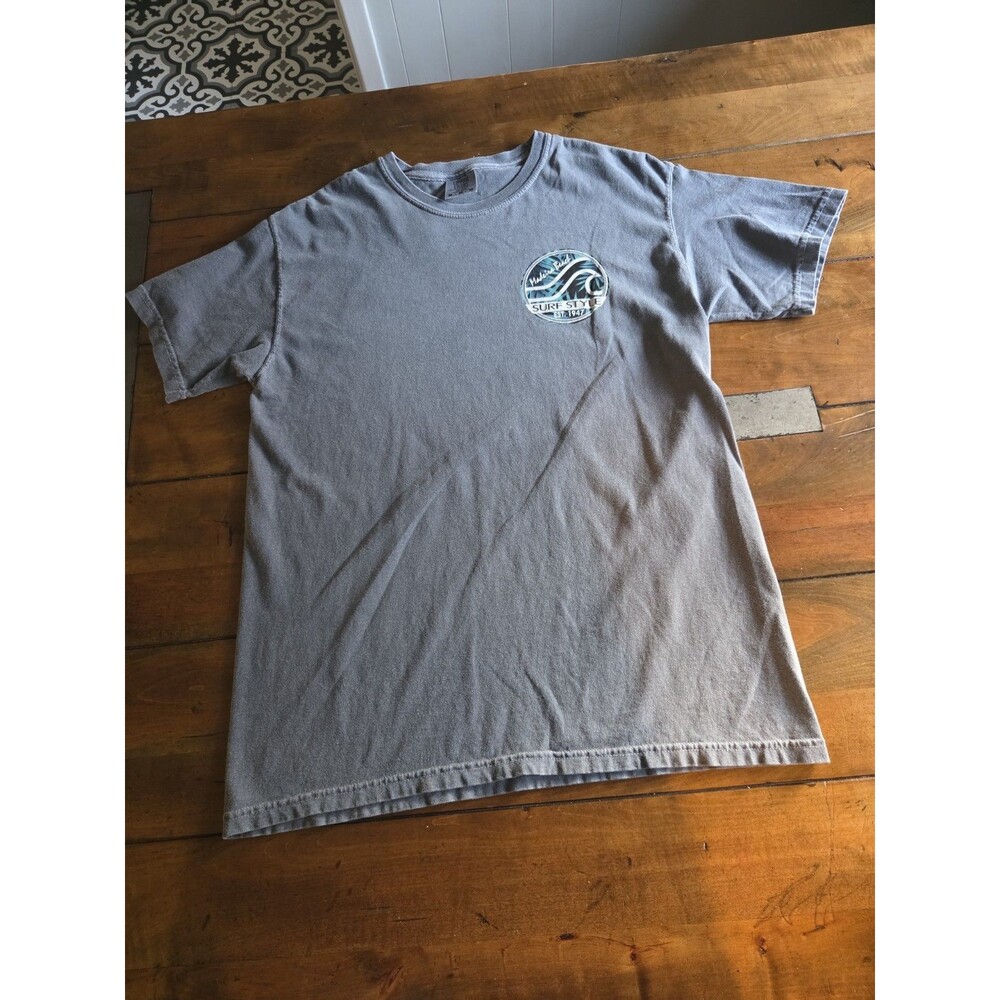 surf style madeira beach shirt mens medium gray comfort colors fl graphic tee